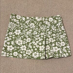 Vintage Green Floral Skort